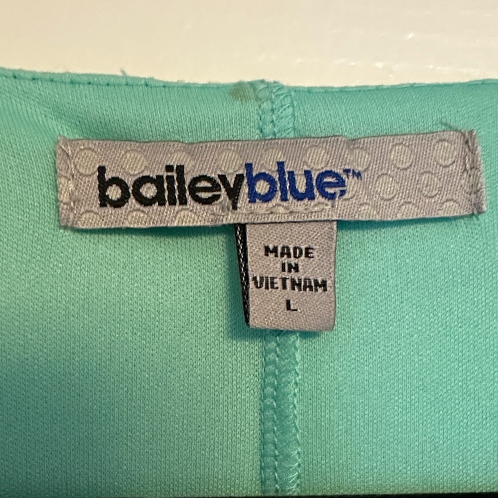Bailey Blue Mint Lace Boho Romper with Faux Leather Belt - Picture 2 of 11